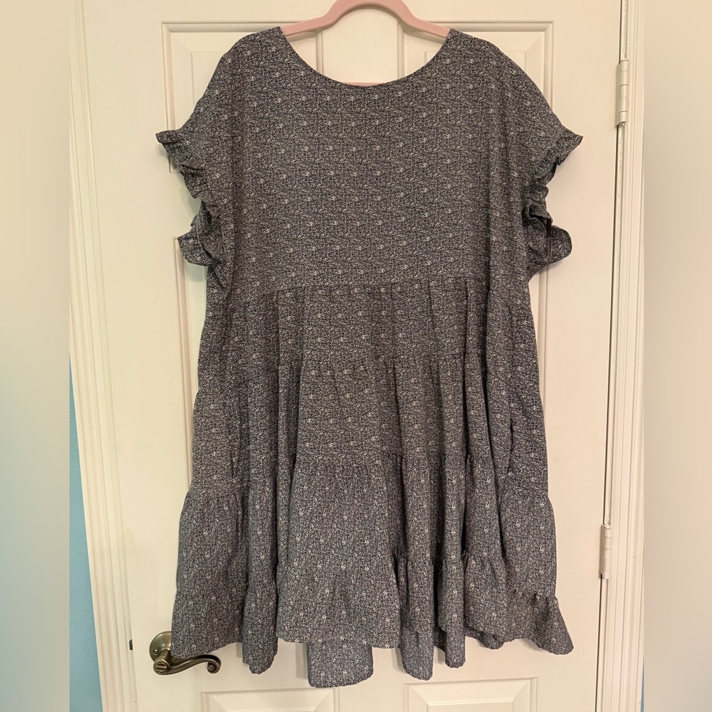 women’s floral ruffle sleeve pocket babydoll dress - arula!